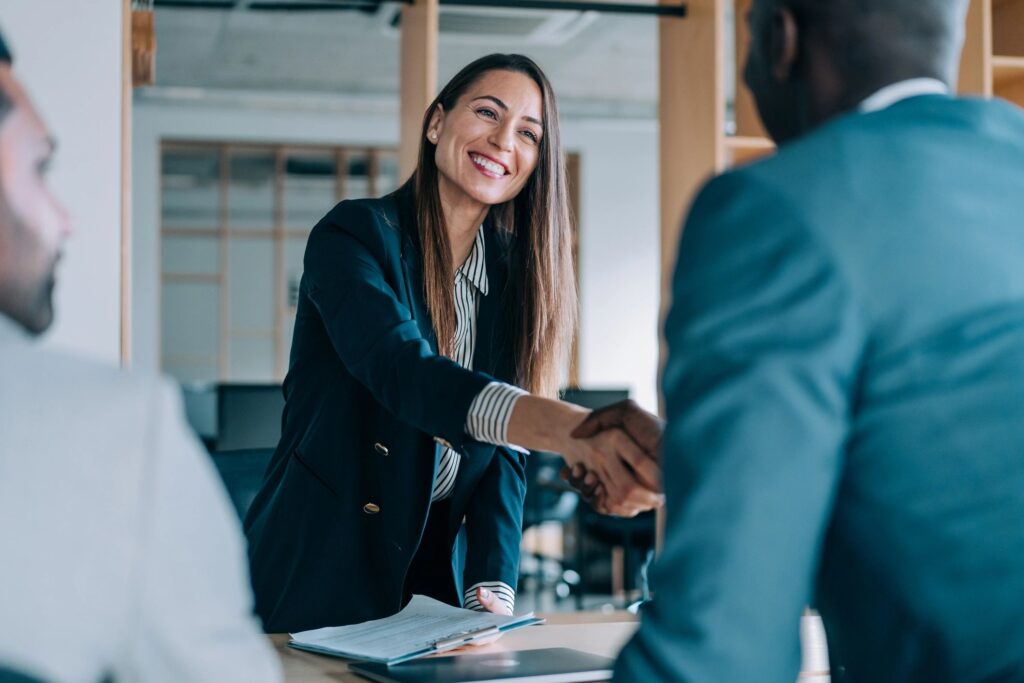 business handshake finance